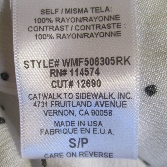 🔴 Ro & De Polka Dote One Shoulder Ruffled Top New with Tags CLEARANCE 🔴 - Picture 7 of 13